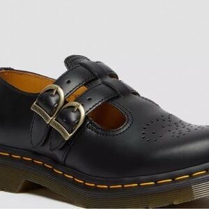 Dr. Martens Black Leather Double Buckle Shoes